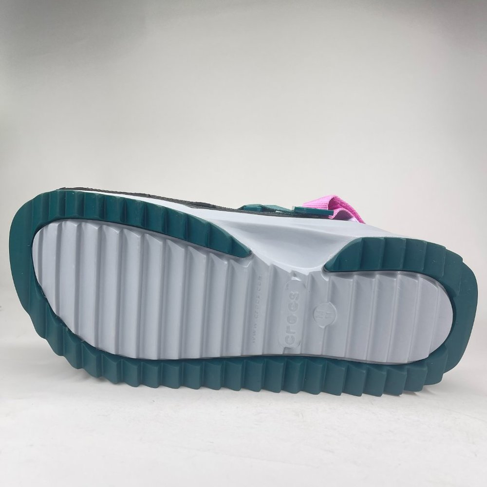 Crocs Mens Classic Hiker Clog Black Pink Green Hiking Shoes Sz 12 206772-988 - Picture 4 of 7